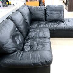 ニトリ 3人掛けカウチソファ レザー系 リビング家具 セパレート 3Pソファ