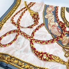 Christian Dior ディオール スカーフ ロープ 唐草 ピンク グレー