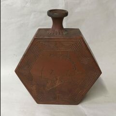e990 備前焼 六角徳利 酒器 徳利 古美術 骨董品 e990 備前焼 六角徳利 酒器 徳利 古美術 骨董品