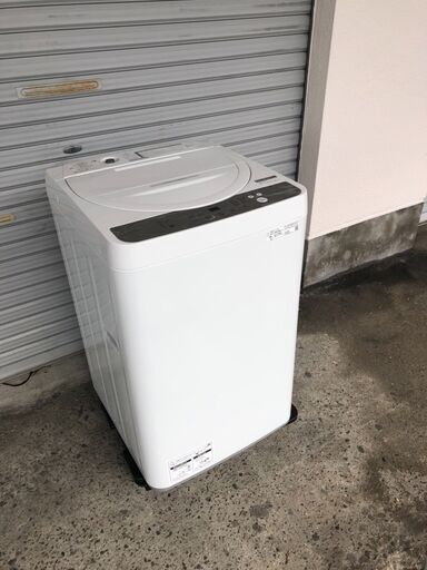 5.5kg 全自動洗濯機　ホワイト系SHARP　ES-GE5F-W　のJoshinオリジナルモデル 2022年製