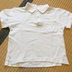 110cm 半袖　白ポロシャツ　小学生　制服