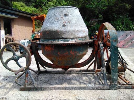 コンクリートミキサー100Vモーター！！ 実働！！ モルタル！！