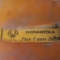 【選定分類：I-④ コンテムポラリー・マスターメード・伊太利】Violin By ZANOLI FRANCESCO 1980●修復・セッティング・調整未済but最近まで現役使用●試奏可能