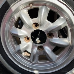 185/70 r13 ホワイトリボンタイヤ 4本 ホイールセット