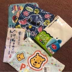 【ネット決済】【新品】子供用レインポンチョ・ハンカチ・雑巾・ガー...