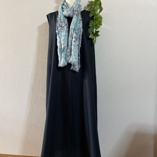 ハンドメイドレディースワンピースノースリーブロングワンピース黒 上野屋 桜川の服 ファッションの中古 古着あげます 譲ります ジモティーで不用品の処分