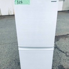 ✨2019年製✨324番 SHARP✨ノンフロン冷凍冷蔵庫✨SJ-D14E-W‼️