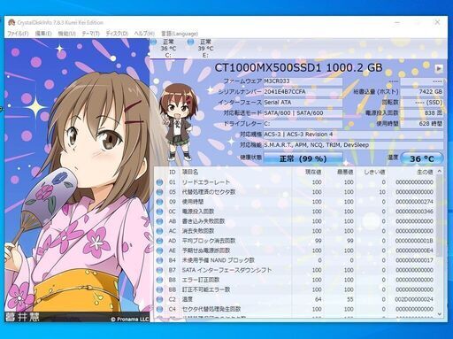 中央区 SSD Crucial 1TB MX500 3.5インチ変換ブラケット付き 1TB HDDおまけ