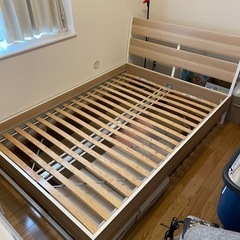 IKEA ダブルベッド フレーム TRYSIL すのこLUROY...