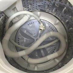 （5/21受渡済）JT3120【SHARP/シャープ 5.5㎏洗濯機】美品 2019年製 ES-GE5C-W 家電 洗濯 全自動洗濯機 簡易乾燥機能付