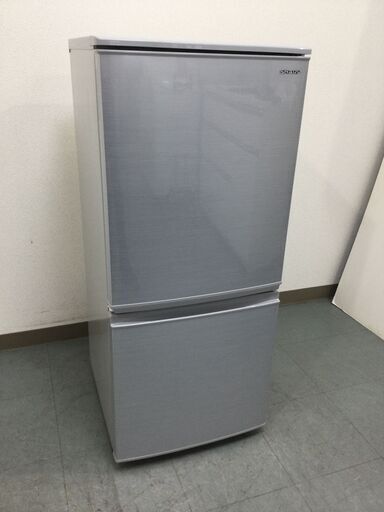 （6/1受渡済) JT3641【SHARP/シャープ 2ドア冷蔵庫】美品 2020年製 SJ-D14F-S 家電 キッチン 冷蔵冷凍庫 137L