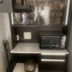 日本製食器棚　横幅117cm