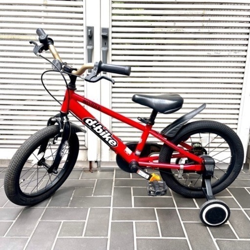 【売約済み】D-bike master  アイデス　補助輪　スタンド　付き　検　ストライダー　STRIDER 自転車　子供用　子ども　キッズ　バイク　サイクル　キッズバイク　バランスバイク　スポーツ　クラシック　バイク　ペダル　ブレーキ　付き　sport  14インチ　赤　レッド　ブラック　黒