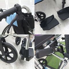 売約済 美品 カドクラ 車椅子 車イス チャップス A101-ALB 折りたたみ