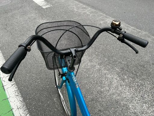 自転車　中古自転車　26インチ　カゴ付き　ブルー　前後カゴ付き　G023 自転車 中古自転車 26インチ カゴ付き ブルー 前後カゴ付き G023