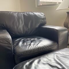 アメリカ家具（Robinson Furniture）、本革ソファー＆オットマン