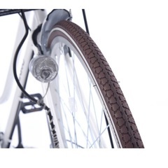 ✩最終価格☆【ほぼ未使用】6段変速 自転車 おしゃれなブラウンタイヤ！