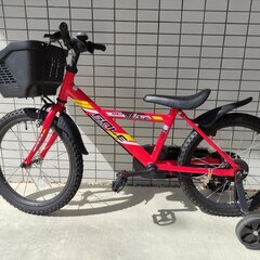 子ども用自転車 18インチ レッド 補助輪付き 防犯登録抹消済み