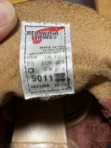 RED WING 9011ベックマン ブラックチェリー US9.5D RED WING 9011ベックマン ブラックチェリー US9.5D