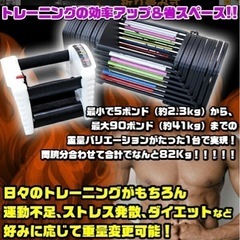 お取り引き者決定しました。【美品❗️】可変式ダンベル40kg×2 合計80kg
