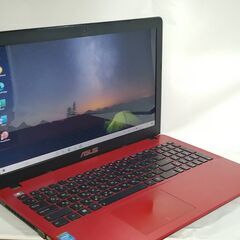 ASUS　X550 サクサクPC赤　SSD カメラ WIN10 ...