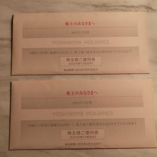 吉野家500円券×20枚