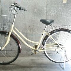 自転車中古 COLORFUDAYS 外装6段変速 オートライト カゴリアキャリア鍵 