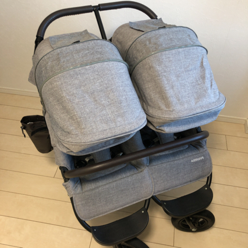 エアバギーココダブル EXフロムバース アースグレー＋フットマフ2枚