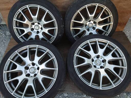 ●社外アルミ☆夏タイヤセット！18ｘ8.5J+35 5H PCD114.3☆KINGSTAR ROADFIT SK-10 225/45R18　☆4本セット☆　　　5024