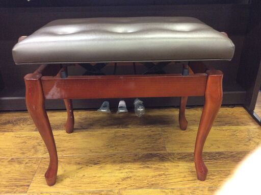 中古 両ハンドルピアノ椅子 ヤマハマホガニー猫脚