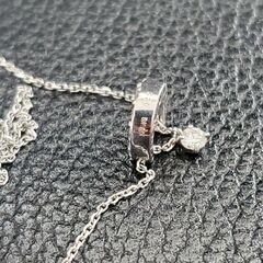 希少 レア品 大粒+小粒　天然ダイヤ馬蹄型ペンダントとK18 ネックレス