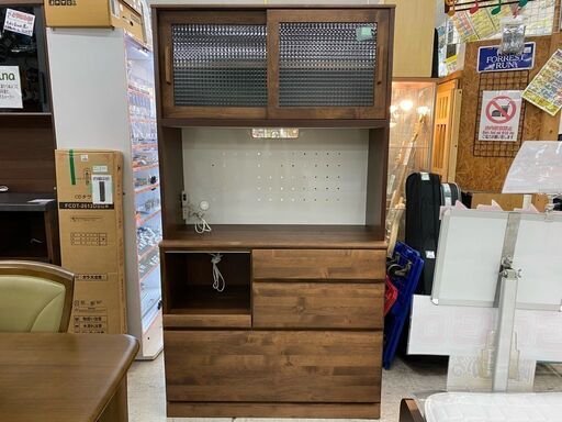 【愛品館 江戸川店】隈木工所 キッチンボード 食器棚 ID:151-007448-007