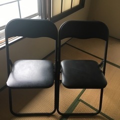 パイプ椅子 2脚セット