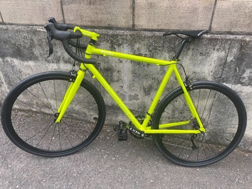 Rockbikes Pride ロックバイクスプライド　自転車　ロードバイク　アルミ　イエロー　18段変速　Lサイズ　美品　直接引き取り大歓迎‼