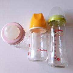 【SALE】哺乳瓶3本◆ピジョン 母乳実感、母乳相談室、チュチュベビー