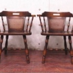 ③2877番✨定価16万円‼️■美品■飛騨産業■キツツキ■ナラ材■ウィンザーチェア4脚セット■