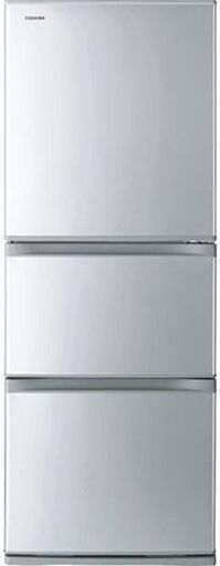 冷蔵庫 東芝 2人暮らし GR-S33S(S) 3ドア冷凍冷蔵庫 (330L・右開き)  シルバー