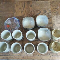 九谷焼湯呑茶碗,小鉢,湯呑小,ガラス皿