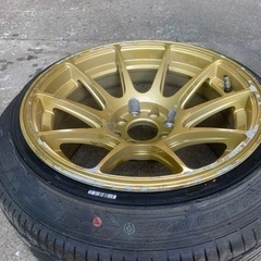 15インチ4H114.3P8j,8.25J±0逆反りタイヤホイール2本セット