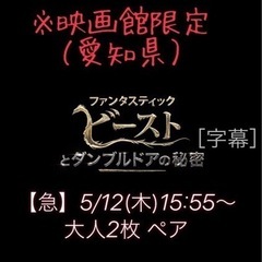 5/12(木)MOVIX三好★ペア映画チケット★半額以下！【ファ...
