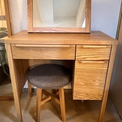 unico CLARUS-mini(クラルスミニ)　ドレッサー unico CLARUS-mini(クラルスミニ) ドレッサー スツール セット