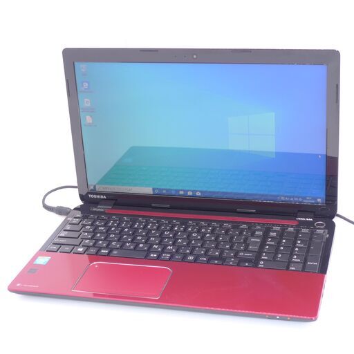 中古美品 新品SSD 15インチ 赤 ノートパソコン 東芝 T553/37JR Celeron 4GB Blu-ray 無線 Wi-Fi Bluetooth カメラ Windows10 Office
