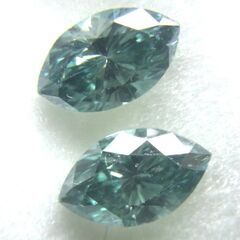 未使用品 天然ブルーダイヤモンド トリート マーキスカット 5ピース 計