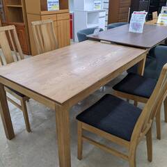 ダイニング5点セット テーブル＆チェア ⭐️天然木使用！！（オーク材