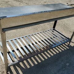 1 作業台 業務 店舗 厨房機器 幅150 奥行き60 高さ90 台面までの高さ80 (㎝)