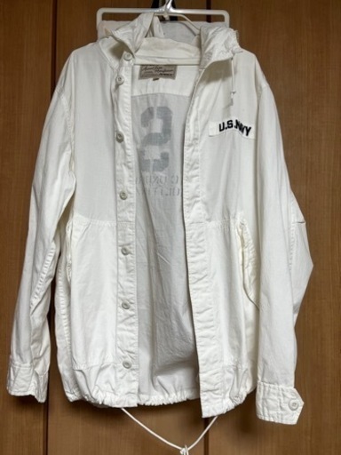 ジャケット/アウターAVIREX ミリタリーシャツジャケット 白 XL