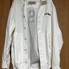 ジャケット/アウターAVIREX ミリタリーシャツジャケット 白 XL