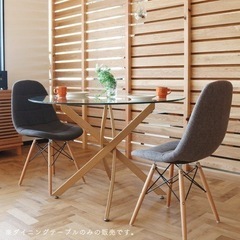 ※値下げしました※円形　ガラス　ダイニングテーブル　幅110