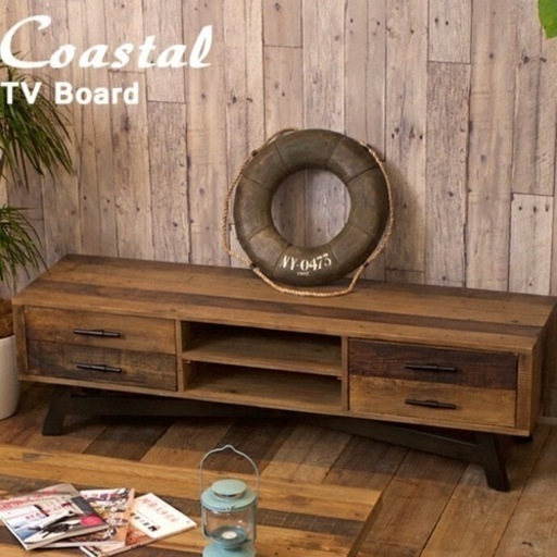 CASA HILS 無垢材　リサイクルパインウッド　テレビ台　テーブル
