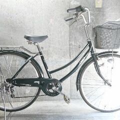 自転車中古 ORBIT 外装6段変速 オートライト カゴリアキャリア鍵付き タイヤ26インチ 自転車中古 ORBIT 外装6段変速 オートライト カゴリアキャリア鍵付き